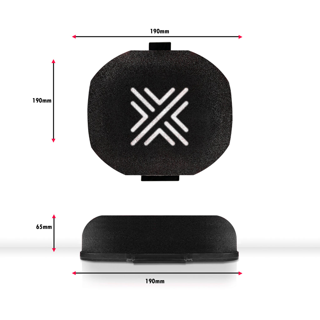 Pipercross Competition Car Air Filter D-Shaped External Height 65mm Internal Height 40mm   - C302D