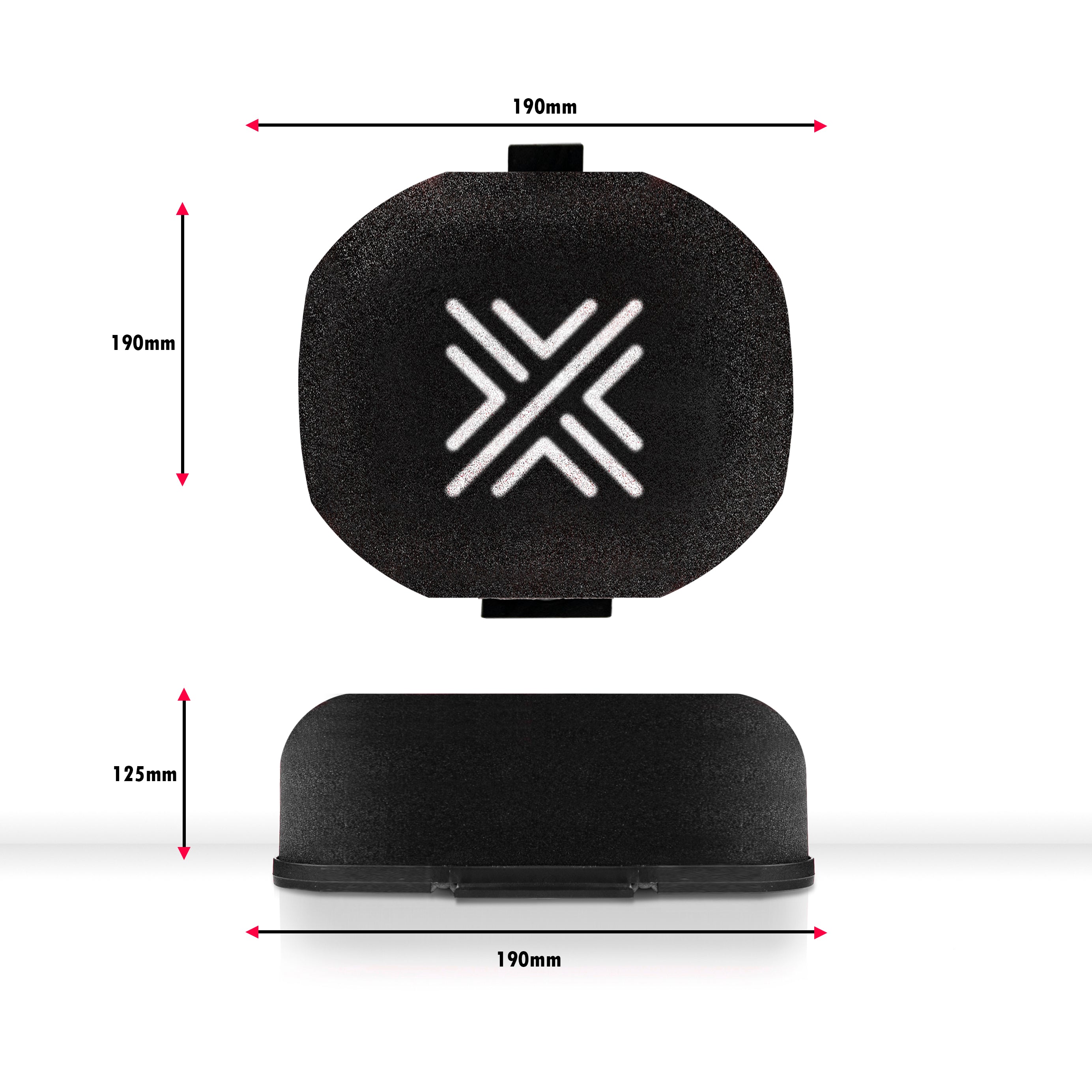 Pipercross Competition Car Air Filter D-Shaped External Height 125mm Internal Height 100mm - C304D