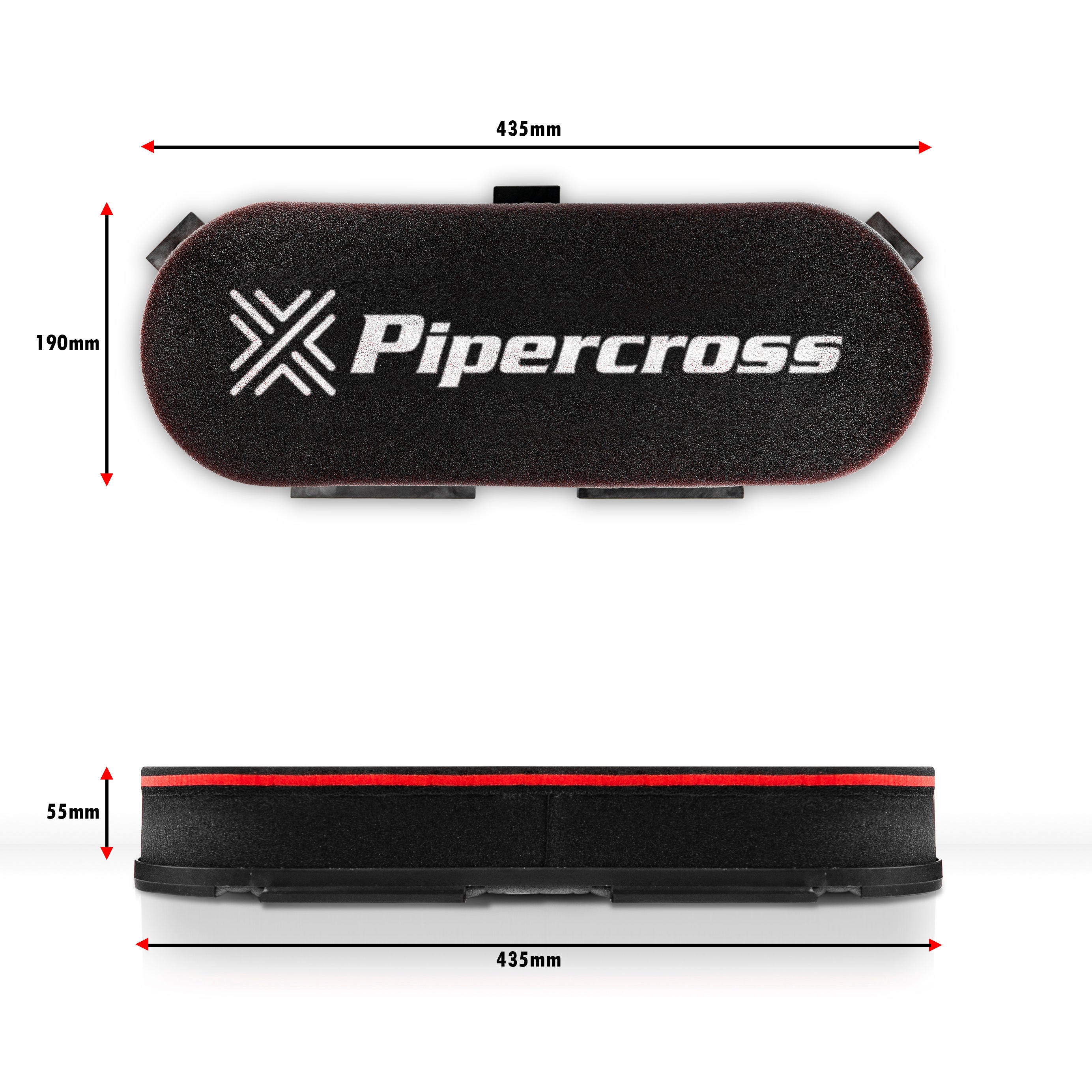 Pipercross Competition Car Air Filter External Height 55mm / Internal Diameter 40mm - C6002