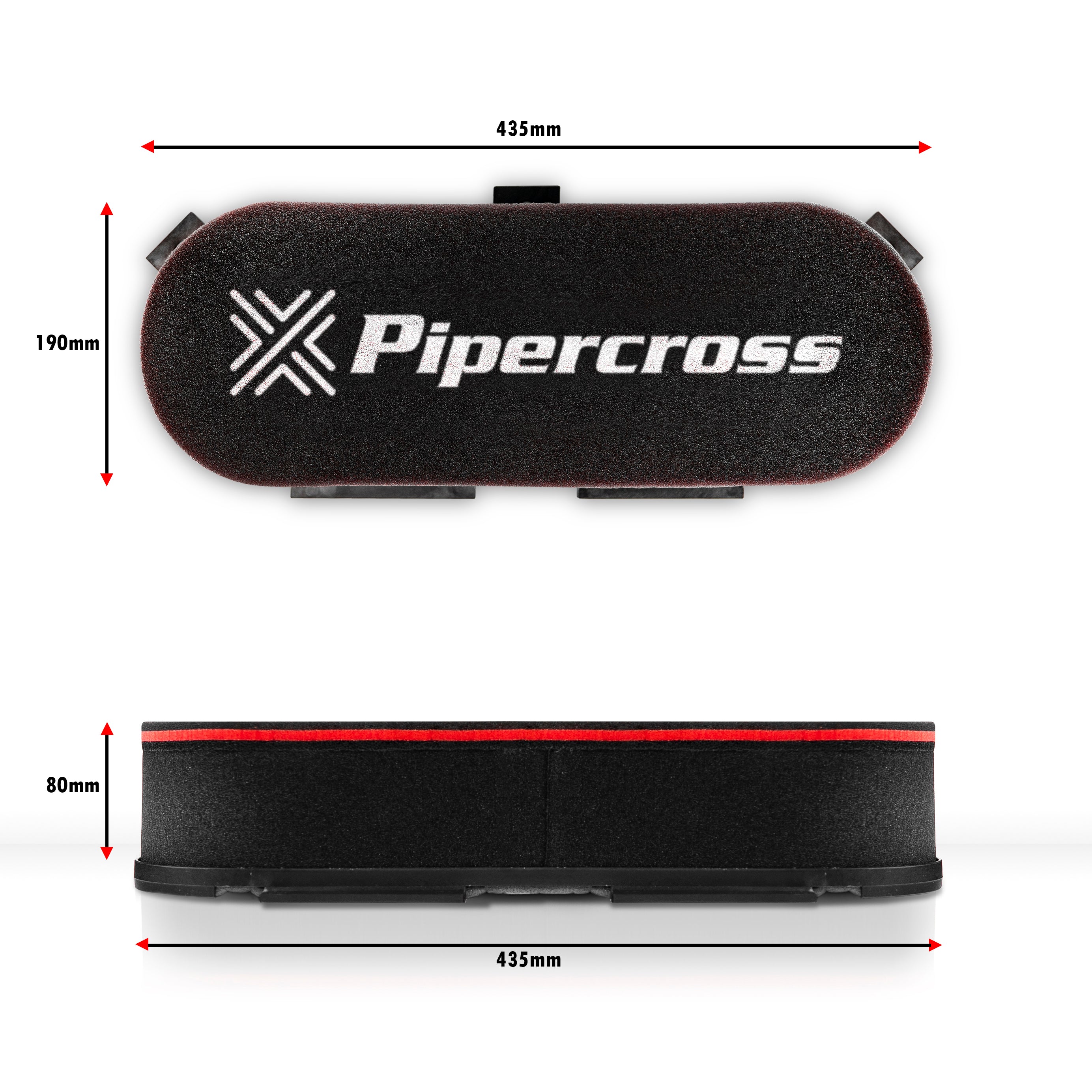 Pipercross Competition Car Air Filter External Height 80mm / Internal Diameter 65mm -C6003