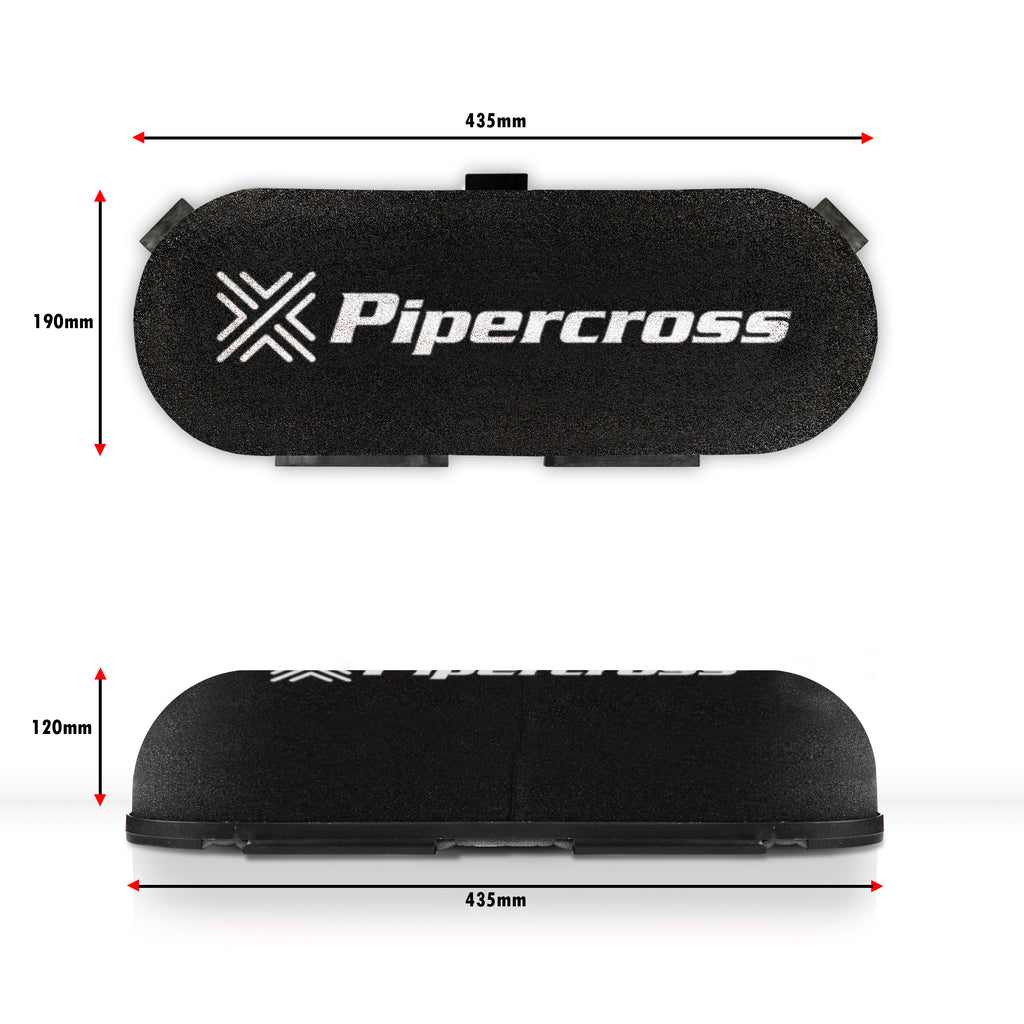Pipercross Competition Car Air Filter D-Shaped External Height 120mm / Internal 90mm - C603D